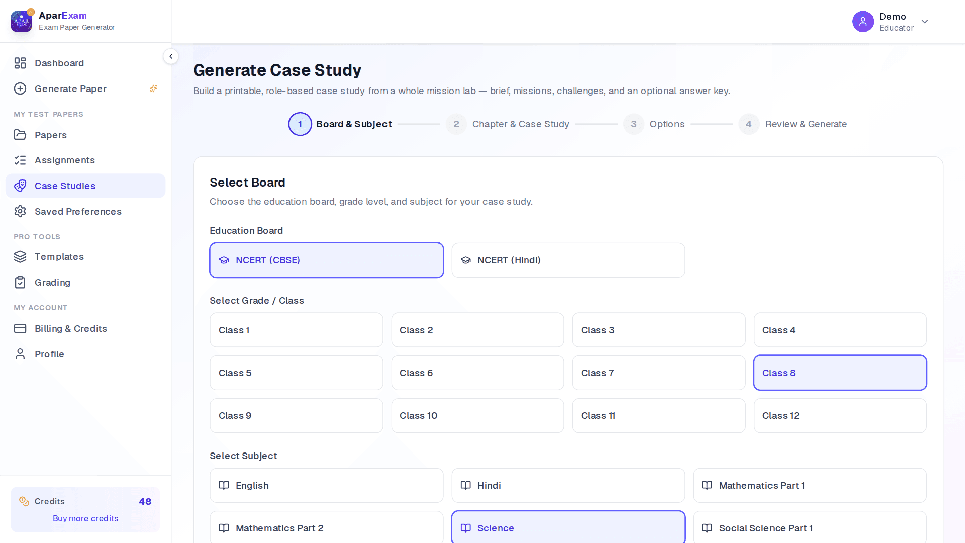 Apar Exam — Generate a Role-Based Case Study