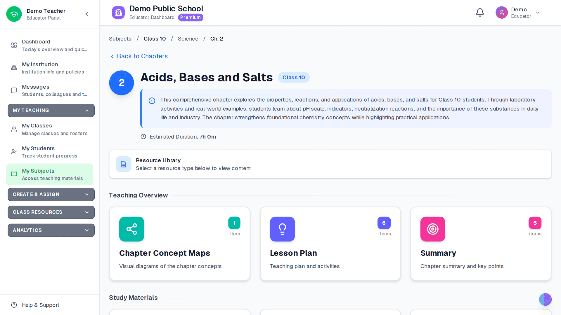 Apar AI LMS — a chapter's ready material