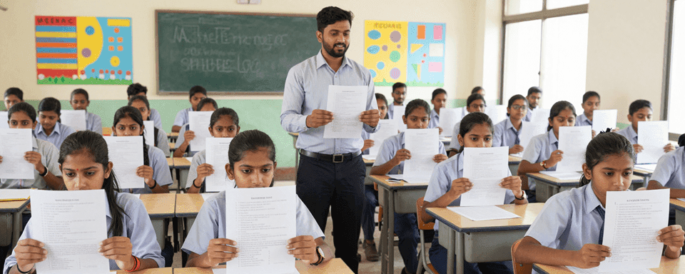 Apar Exam — exam paper generation — illustration created with AI